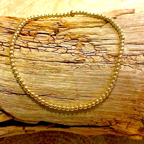 Handmade 14k gold filled bead stretch bracelet. Add to your stack! - Picture 1 of 11